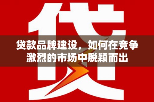 旗津贷款品牌建设，如何在竞争激烈的市场中脱颖而出