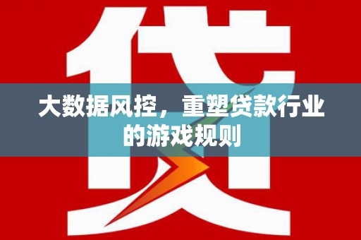 旗津大数据风控，重塑贷款行业的游戏规则
