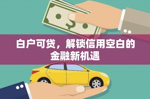 旗津白户可贷，解锁信用空白的金融新机遇