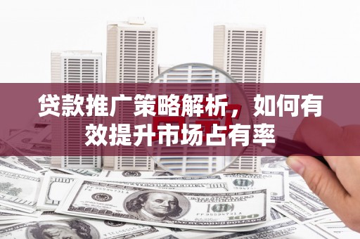 旗津贷款推广策略解析，如何有效提升市场占有率
