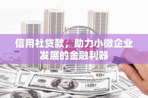 旗津信用社贷款，助力小微企业发展的金融利器