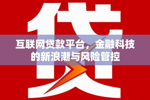 旗津互联网贷款平台，金融科技的新浪潮与风险管控