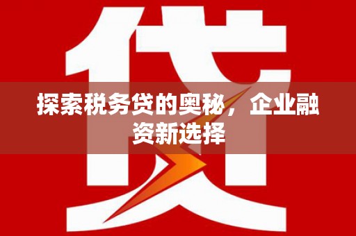 旗津探索税务贷的奥秘，企业融资新选择