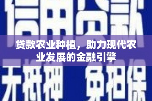 旗津贷款农业种植，助力现代农业发展的金融引擎