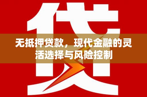 旗津无抵押贷款，现代金融的灵活选择与风险控制