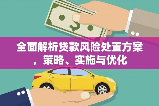 旗津全面解析贷款风险处置方案，策略、实施与优化