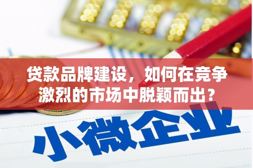 旗津贷款品牌建设，如何在竞争激烈的市场中脱颖而出？