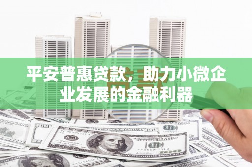 旗津平安普惠贷款，助力小微企业发展的金融利器